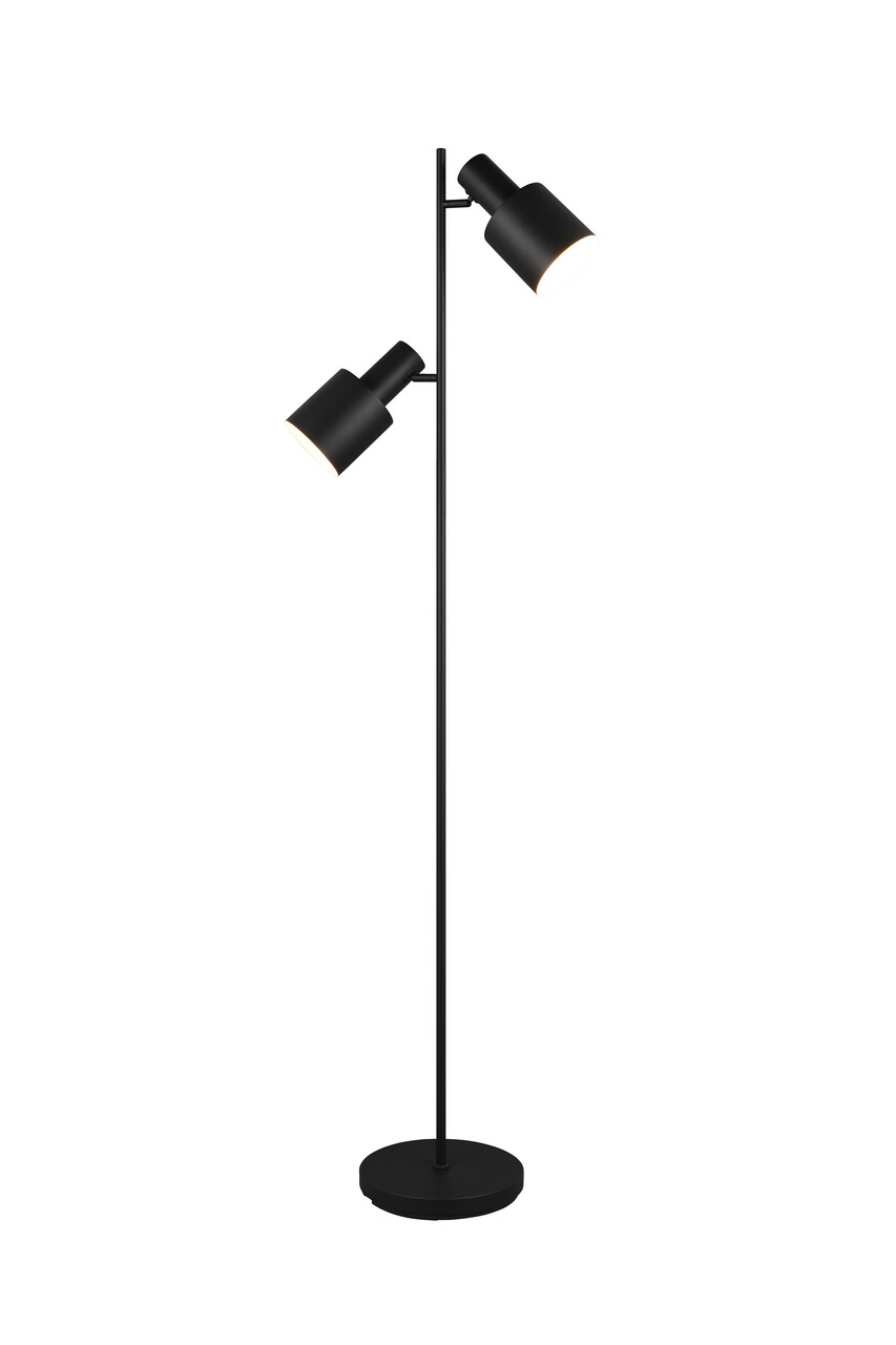 Lampadar Agudo, TRIO, 30x23x159.5 cm, 10W, 2x E27, metal, negru mat - imagine 7